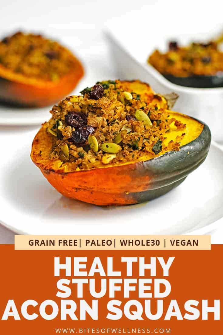 stuffed acorn squash recipe (vegan, whole30, low