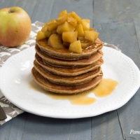Spiced Apple Oat Protein Pancakes