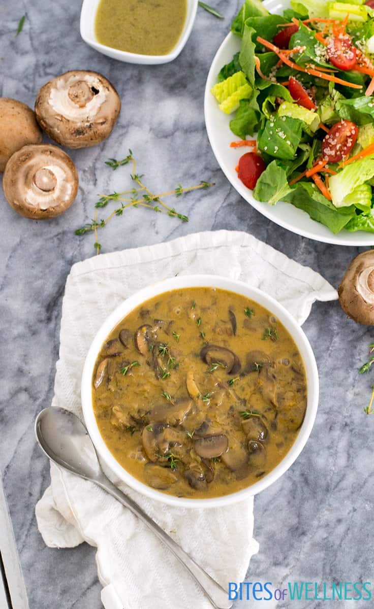 Best Ever Mushroom Soup (Dairy-Free, Gluten-Free) | Bites of Wellness