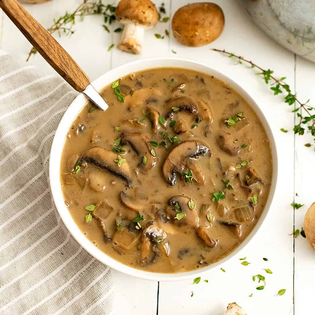 Easy Vegan Mushroom Soup Bites Of Wellness