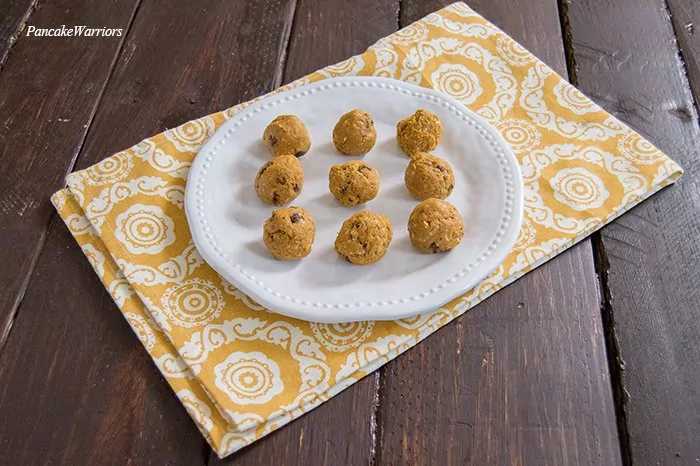 Sweet Potato Protein Bites on a plate made