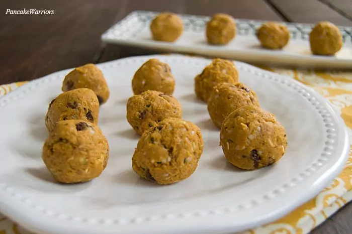 Sweet Potato Protein Bites on a plate