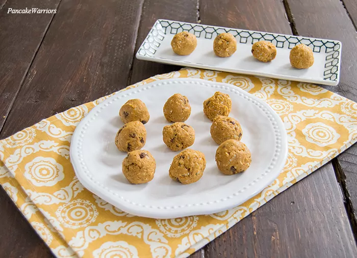 Sweet Potato Protein Bites on a plate