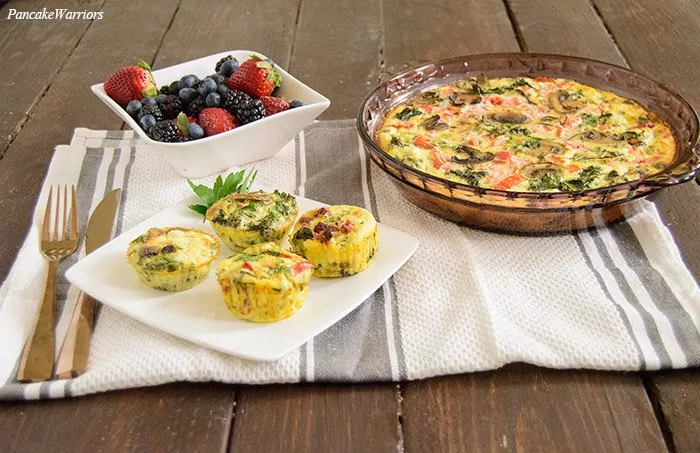 Crustless Quiche with fruit