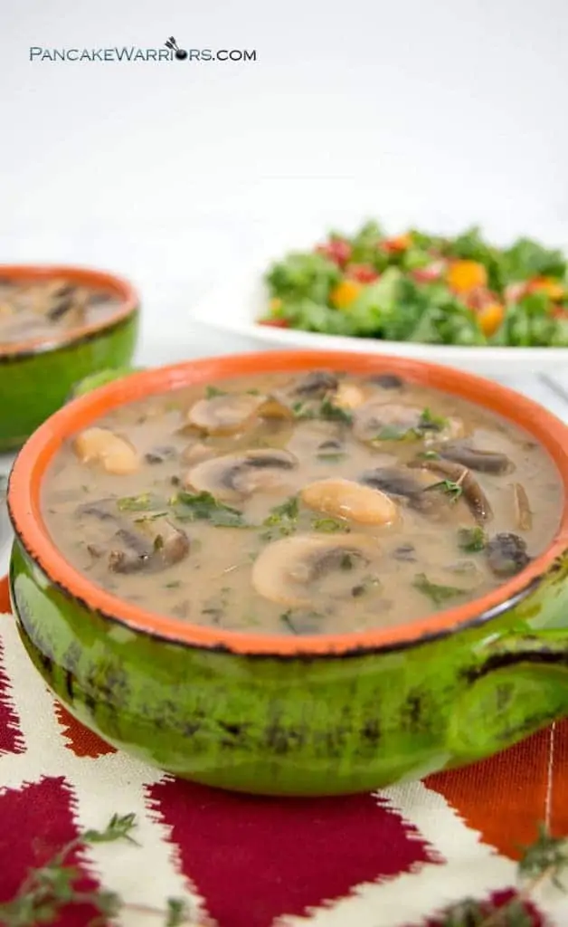 Creamy, rich and extremely flavorful, white bean mushroom soup full of hearty flavors