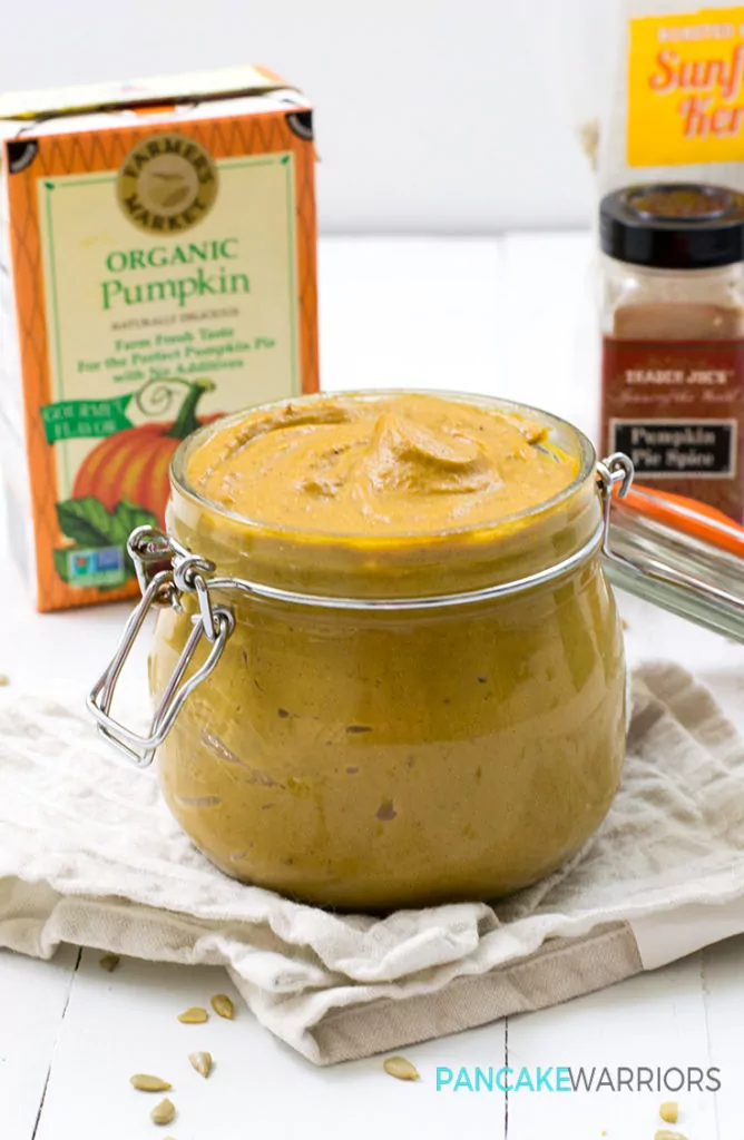 Pumpkin Sunflower Seed Butter in a jar