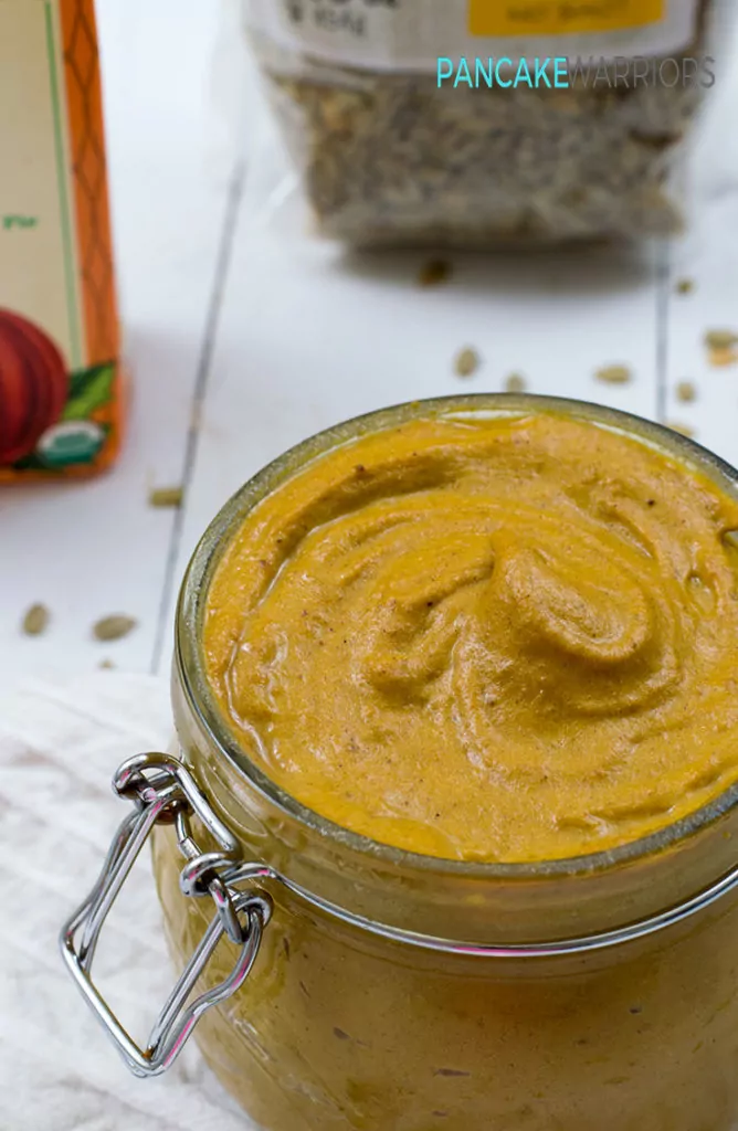 Pumpkin Sunflower Seed Butter in a jar