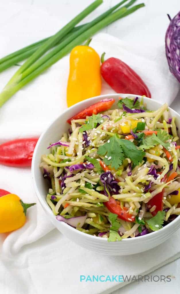sesame ginger broccoli slaw (vegan)