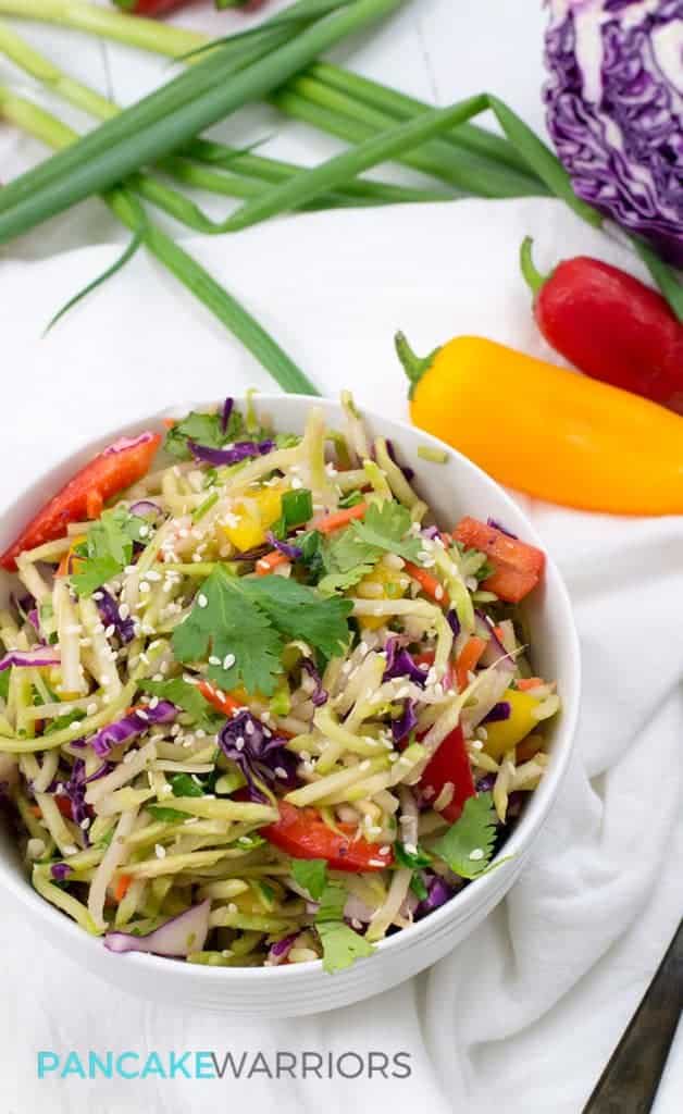 Sesame Ginger Broccoli Slaw Vegan  Bites of Wellness