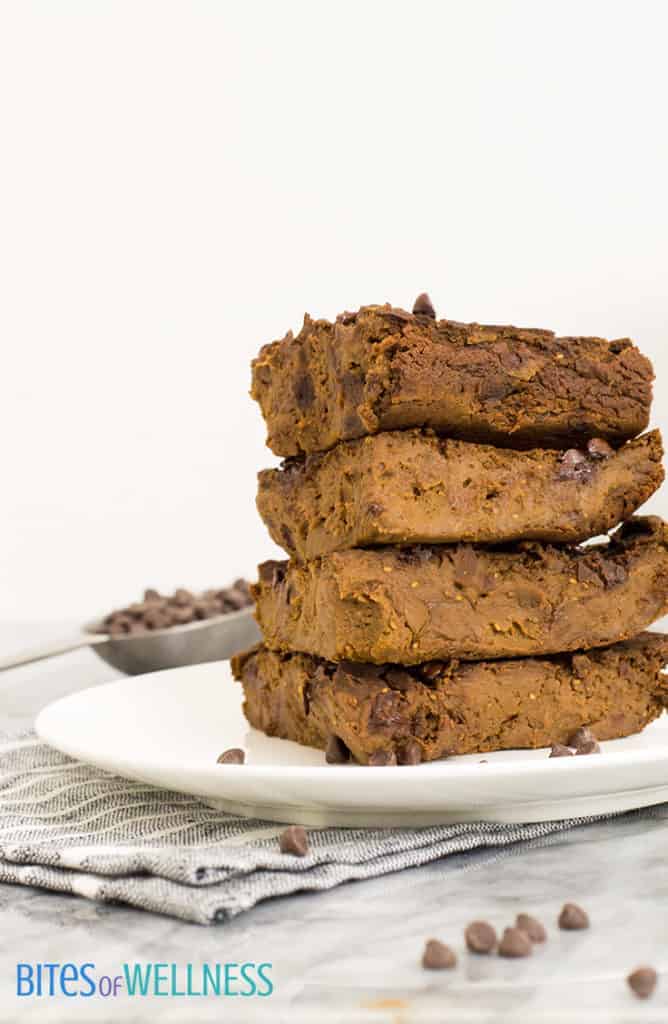 A stack of delicious sweet potato brownies