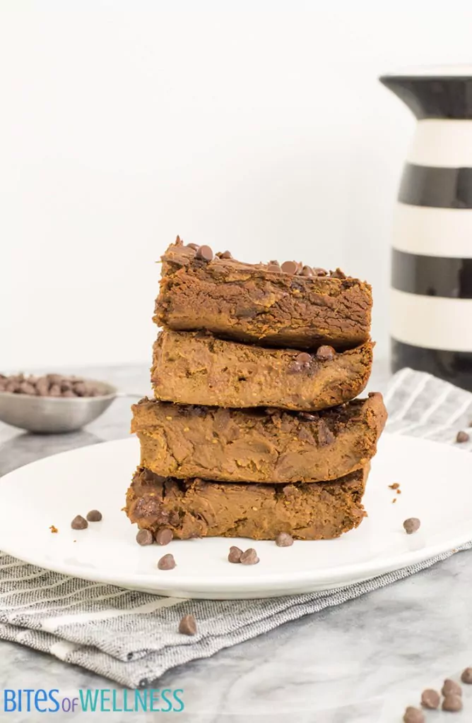 A stack of delicious sweet potato brownies