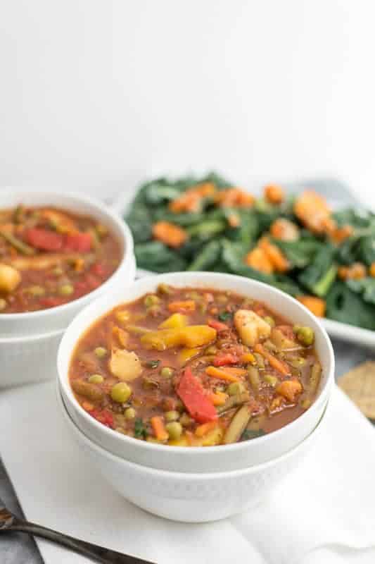 Simple Frozen Vegetable Soup (Vegan, Whole30) - Bites of Wellness