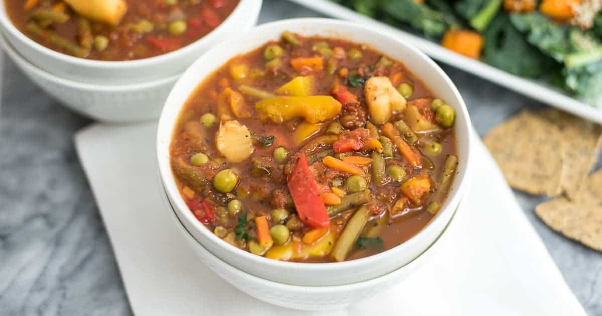 Simple Frozen Vegetable Soup (Vegan, Whole30) Bites of Wellness