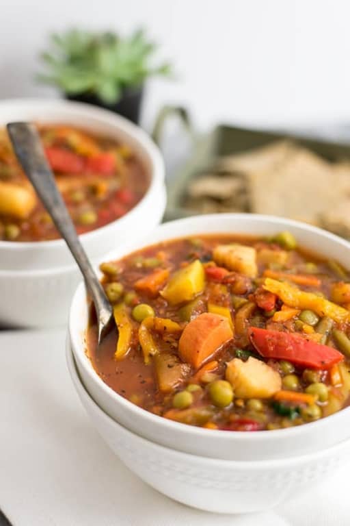 Simple Frozen Vegetable Soup (Vegan, Whole30) | Bites of Wellness