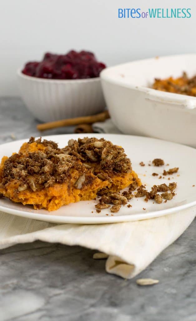 Simple Healthy Sweet Potato Casserole (Dairy-Free) | Bites of Wellness