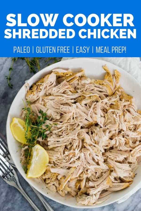 Slow Cooker Shredded Chicken | Meal Prep Idea! | Bites of Wellness