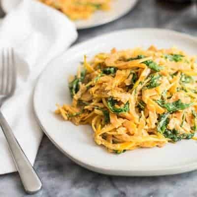 Creamy Garlic Butternut Squash Noodles (Whole30)