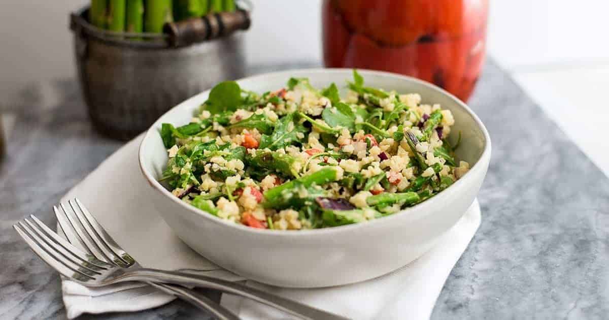 Asparagus Salad with Creamy Tahini Salad Dressing - Bites of Wellness