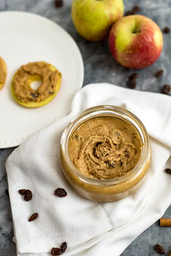 Cinnamon Raisin Peanut Butter on a gluten free bagel