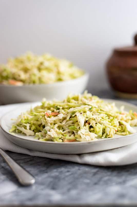 Healthy Vegan Coleslaw (dairy free, no mayo) Bites of Wellness