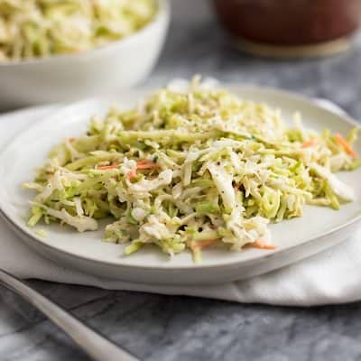 Healthy Vegan Coleslaw (dairy free, no mayo)