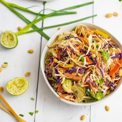 Asian Slaw with Peanut Dressing