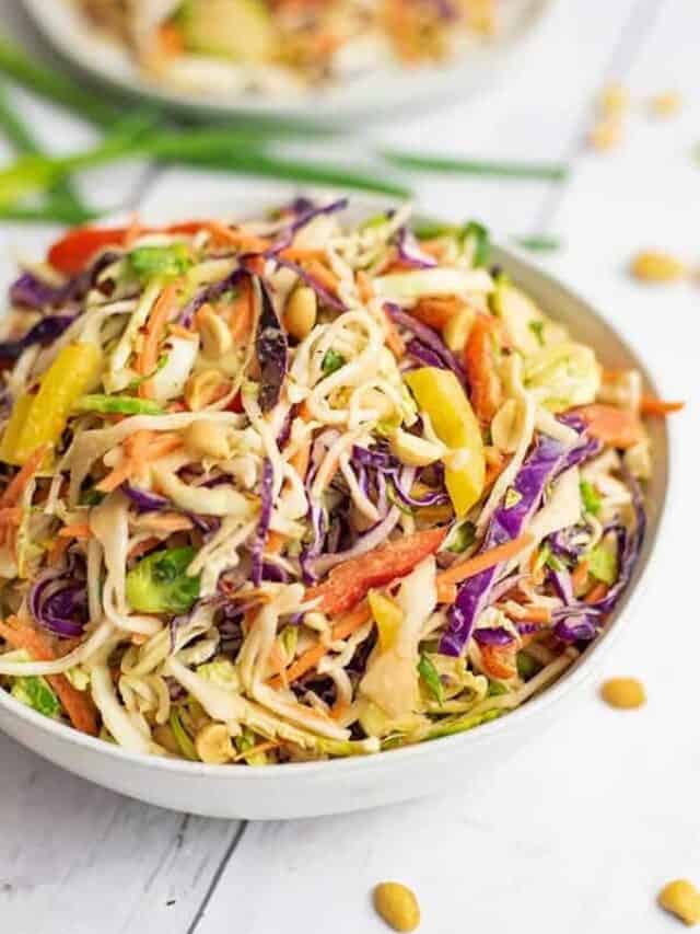 How to Make Creamy Asian Slaw - Bites of Wellness