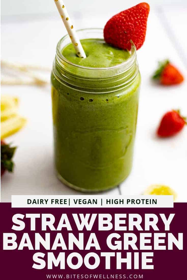 Spinach Banana Strawberry Smoothie Bites of Wellness