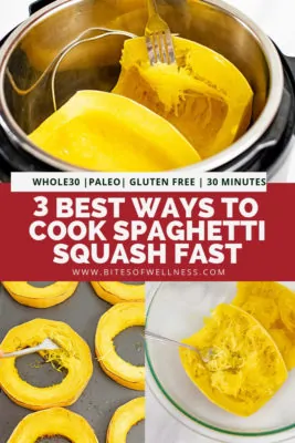 Pinterest pin for 3 best ways to cook spaghetti squash fast