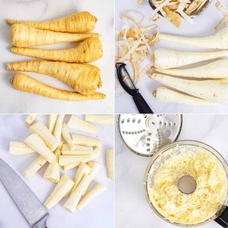 Steps on how to break down a parsnip