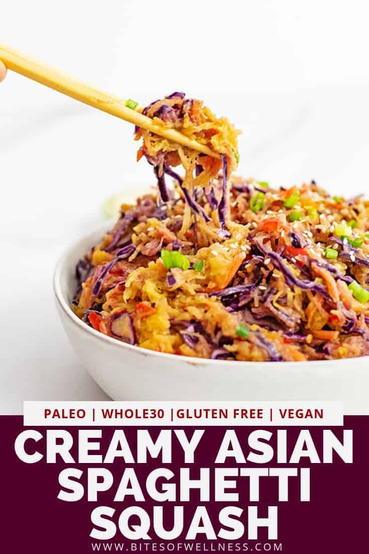 Vegan Creamy Asian Spaghetti Squash Recipe (Low Carb) Bites of Wellness