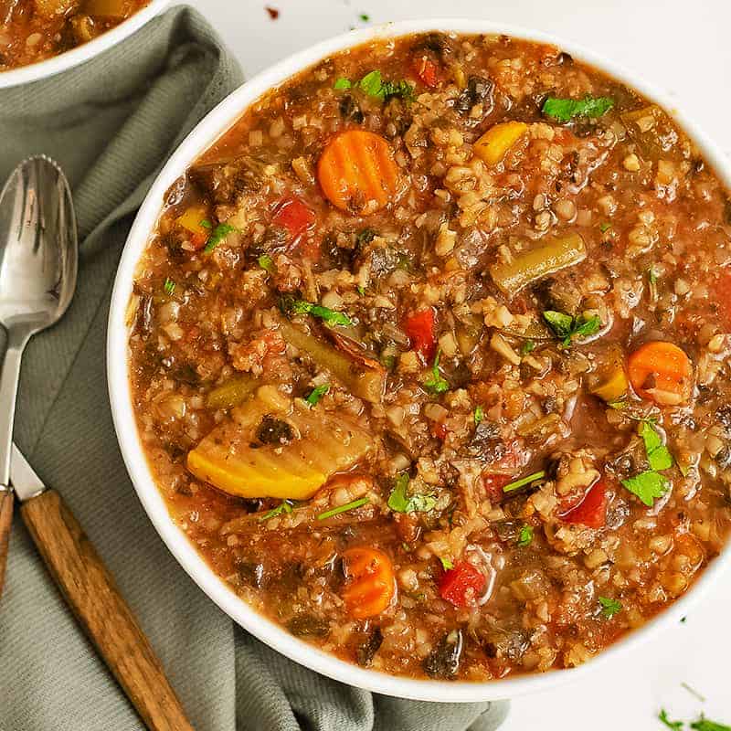 Slow-Cooker Italian Vegetable Soup {Gluten-Free, Dairy-Free