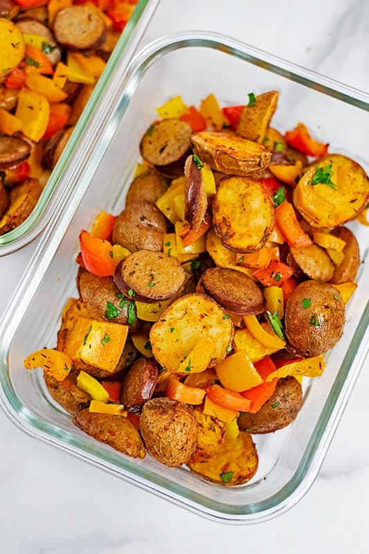 Easy Turkey Kielbasa And Potato Sheet Pan Dinner Bites Of Wellness