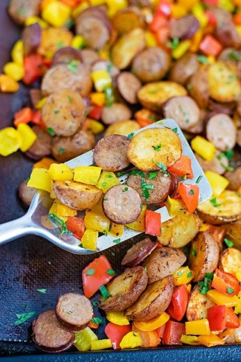 Easy Turkey Kielbasa and Potato Sheet Pan Dinner - Bites of Wellness