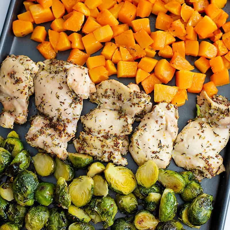 Sheet Pan Dijon Mustard Chicken Thighs and Vegetables Bites of Wellness