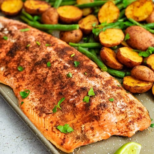 Cajun Salmon Sheet Pan Meal Bites Of Wellness