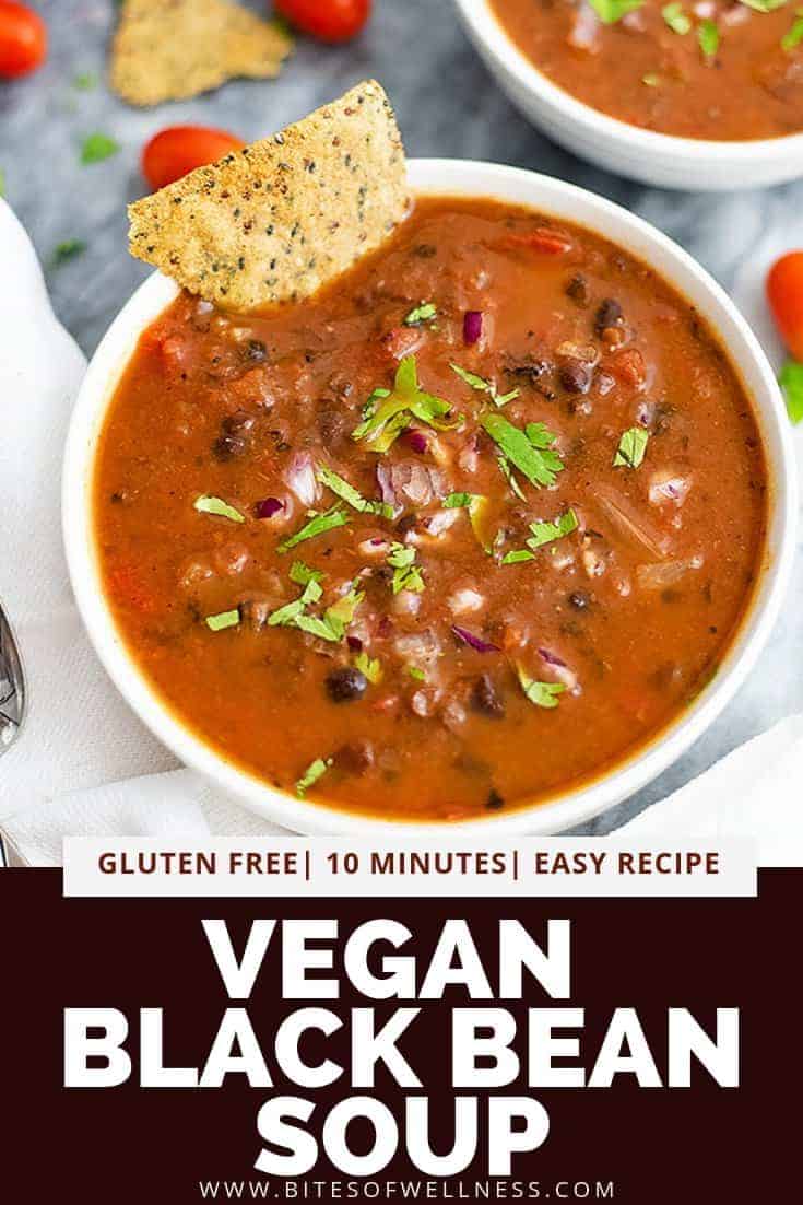 Southwestern Black Bean Soup - Bites of Wellness