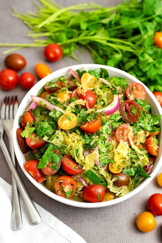 Greek Spaghetti Squash Salad | Bites of Wellness