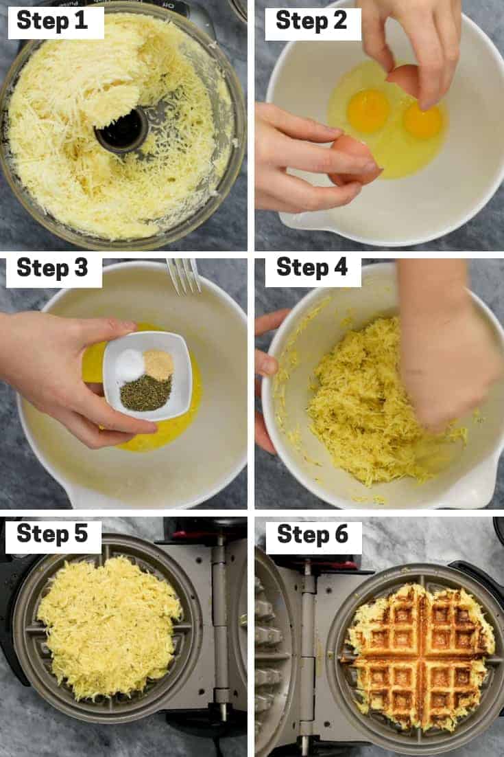 Steps to make savory parsnip waffles