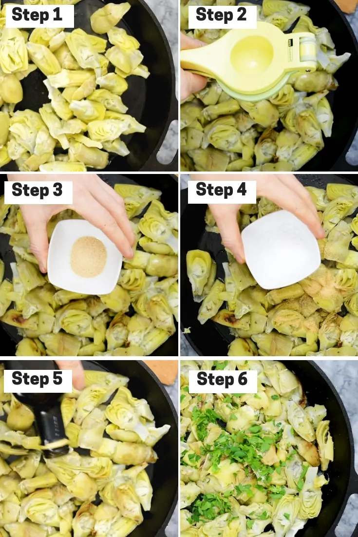 Steps on how to make simple lemon artichokes