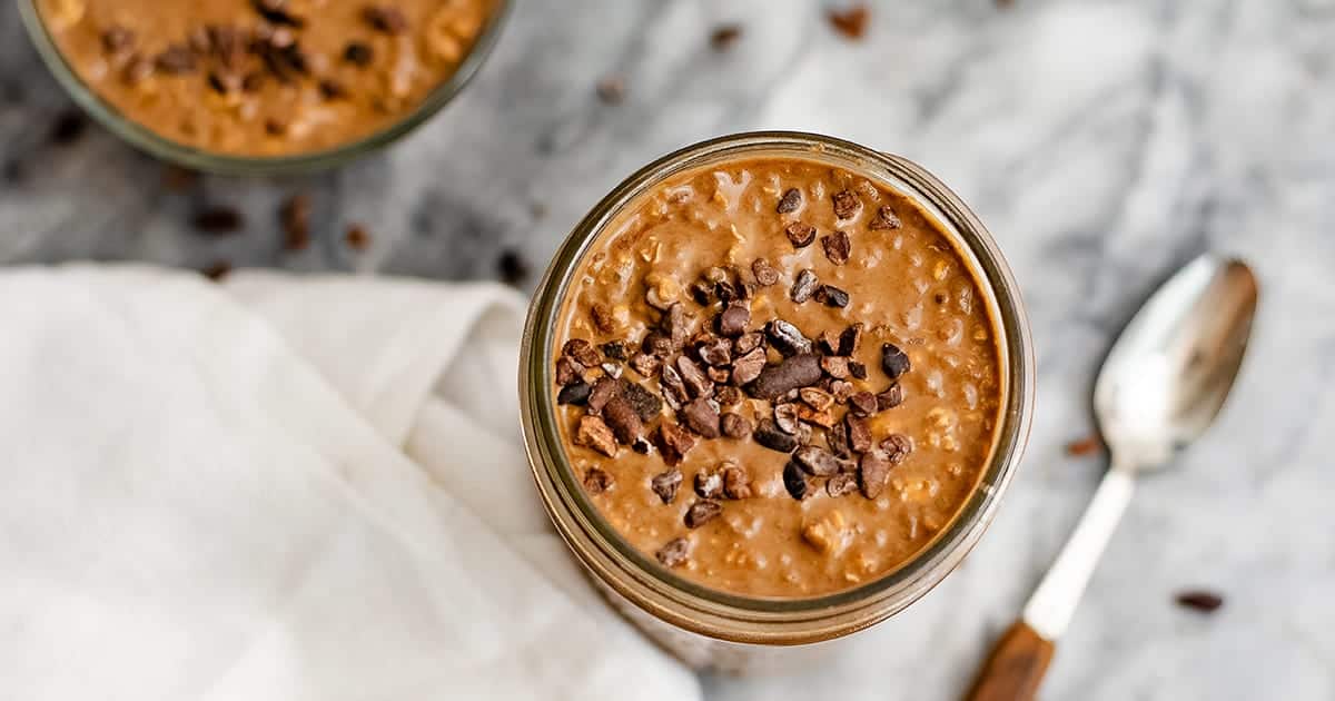 Easy Mocha Overnight Oats with Coffee 