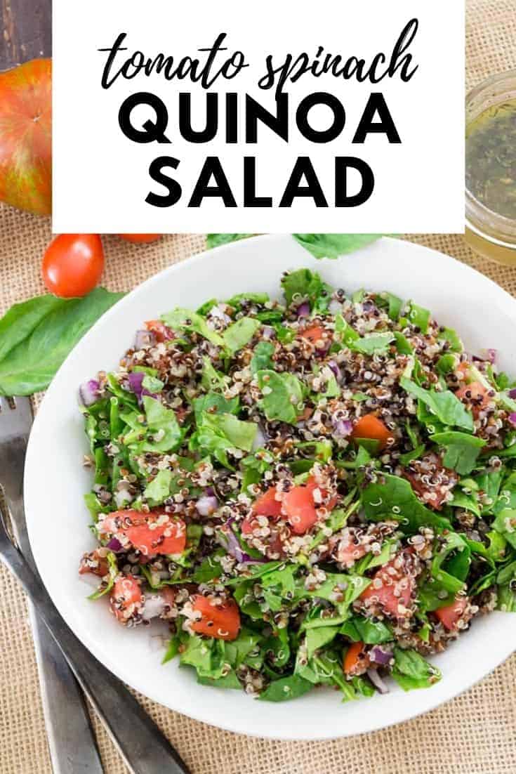 Tomato Spinach Quinoa Salad | Bites of Wellness