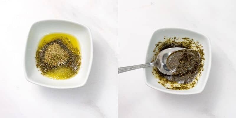 How to make the Italian rub for the salmon.