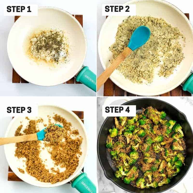 How to make breadcrumbs for broccoli.