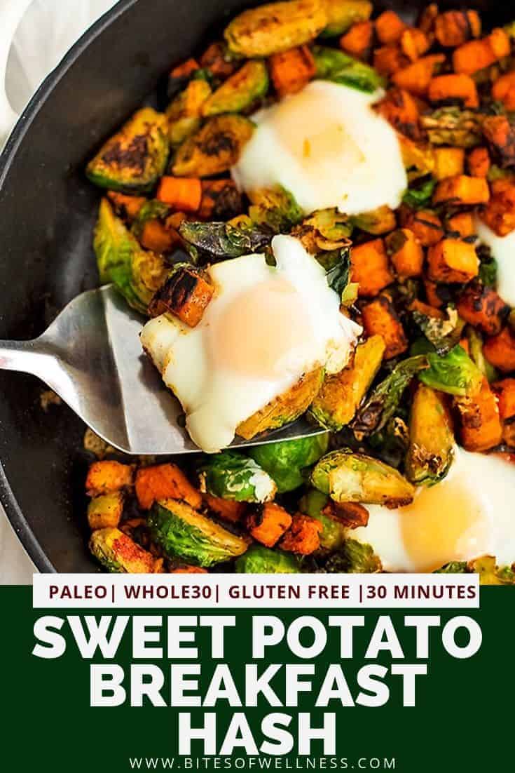 Sweet Potato Brussel Sprout Hash (Whole30, Paleo) - Bites of Wellness