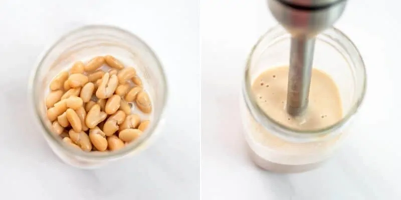 How to puree white beans.