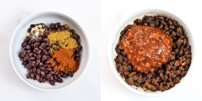 How to make black beans for nachos.