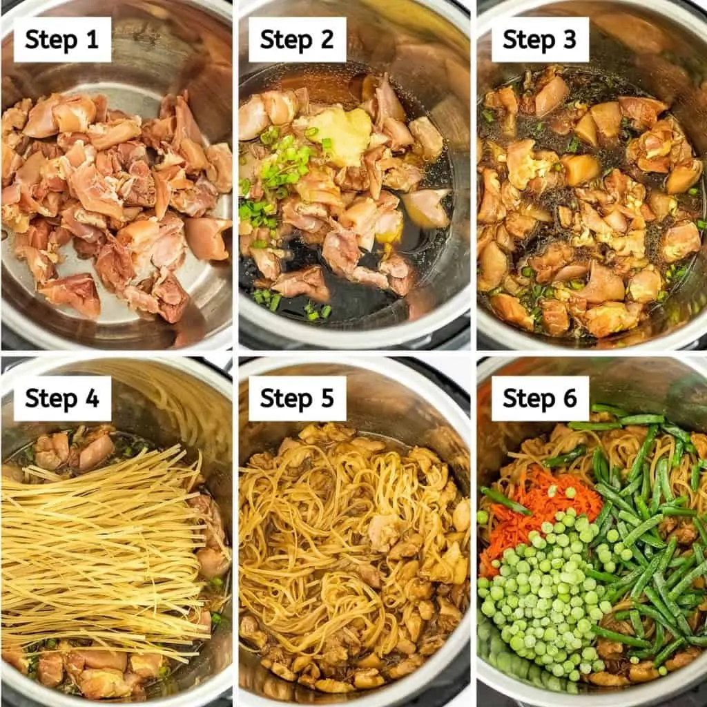 Steps to make Instant Pot Asian Chicken and Noodles
