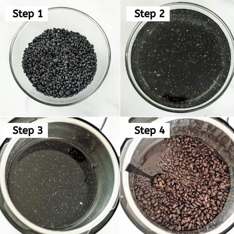Steps on how to cook black beans no soaking