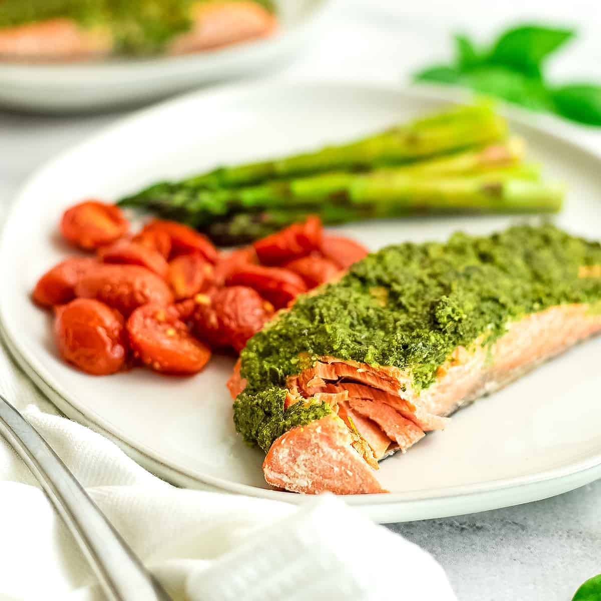 Pesto Crusted Salmon (Simple Sheet Pan Dinner) Bites of Wellness